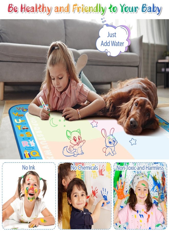 BlissfulBlend Water Doodle Mat Kids Mess Free Coloring Doodle Mat Educational Toys for 3 4 5 6 7 8 Years Old with Magic Pens Educational Toys Toddler Boys Girls Christmas Birthday Holiday Present - Image 4